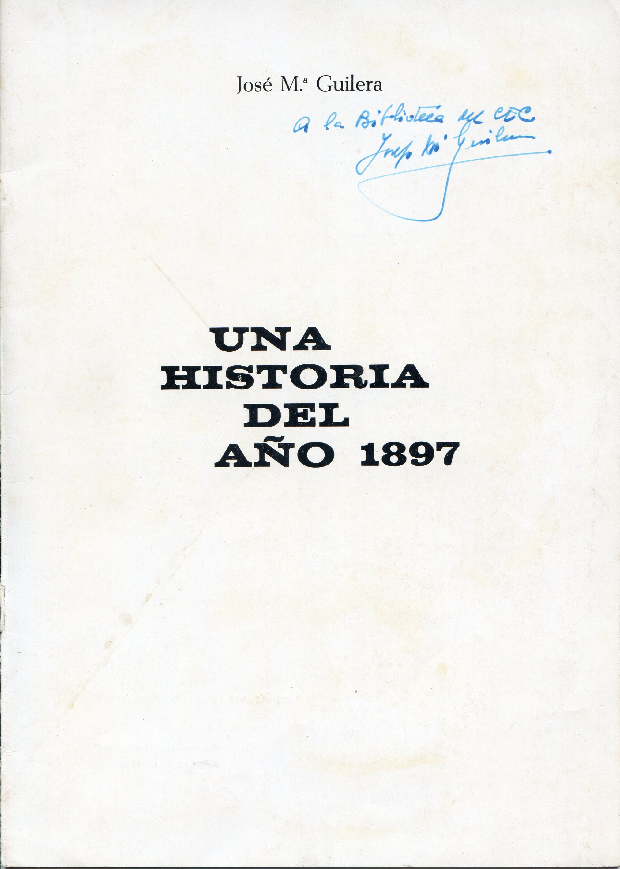 Una historia del año 1897 - Portada