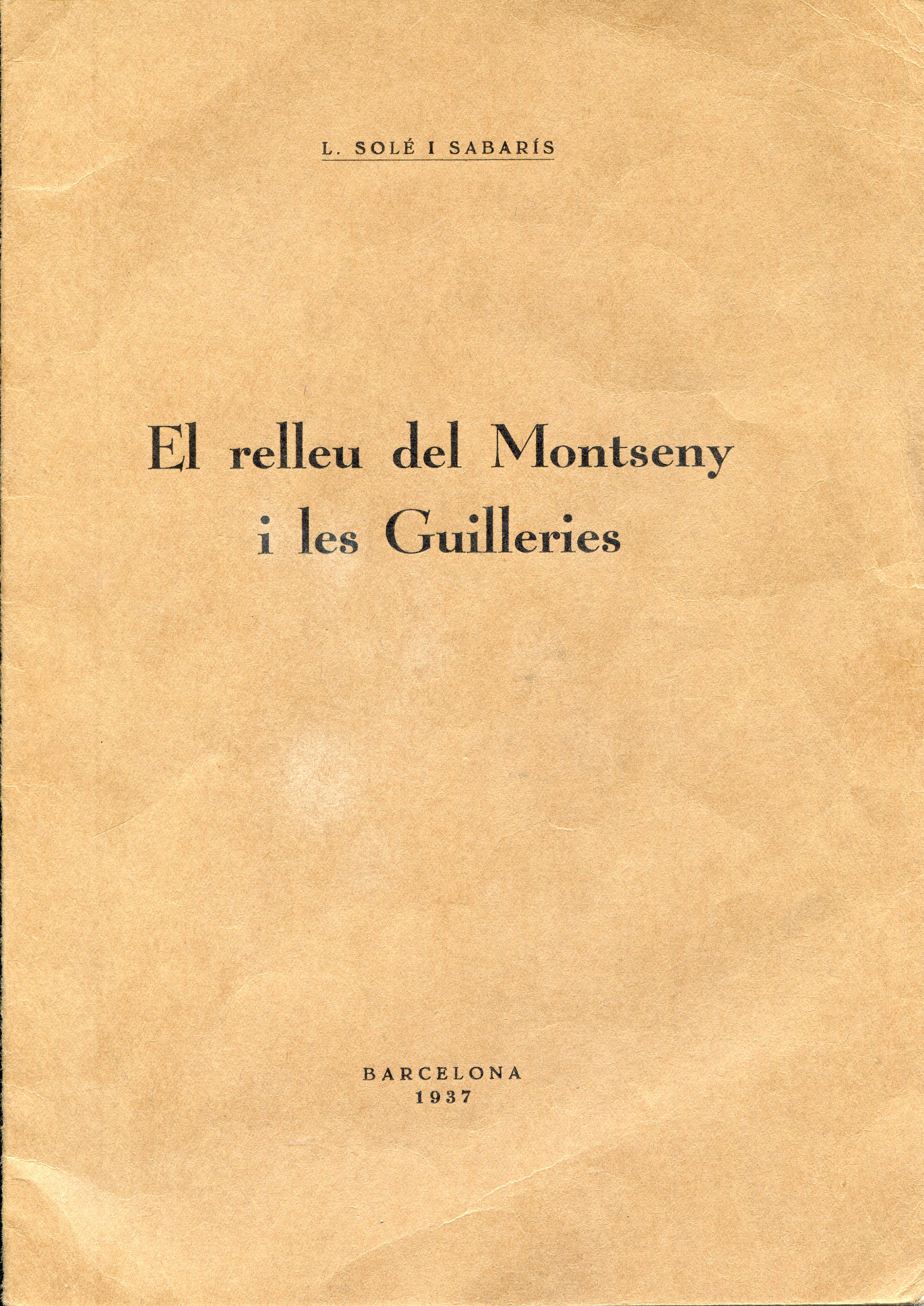 relleu del Montseny i les Guilleries, El - Portada
