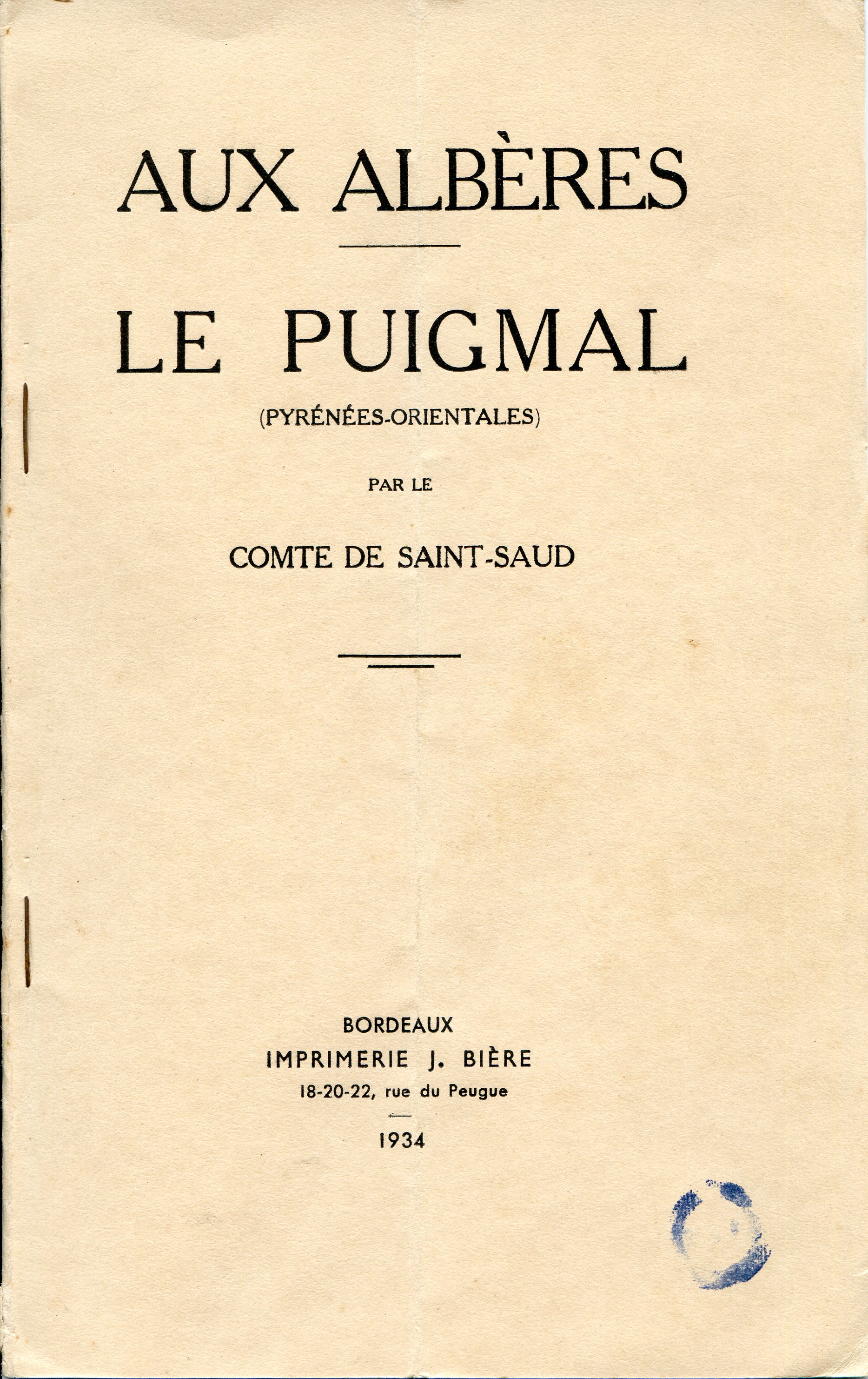 Aux Albères - Le Puigmal (Pyrénées-Orientales) - Portada