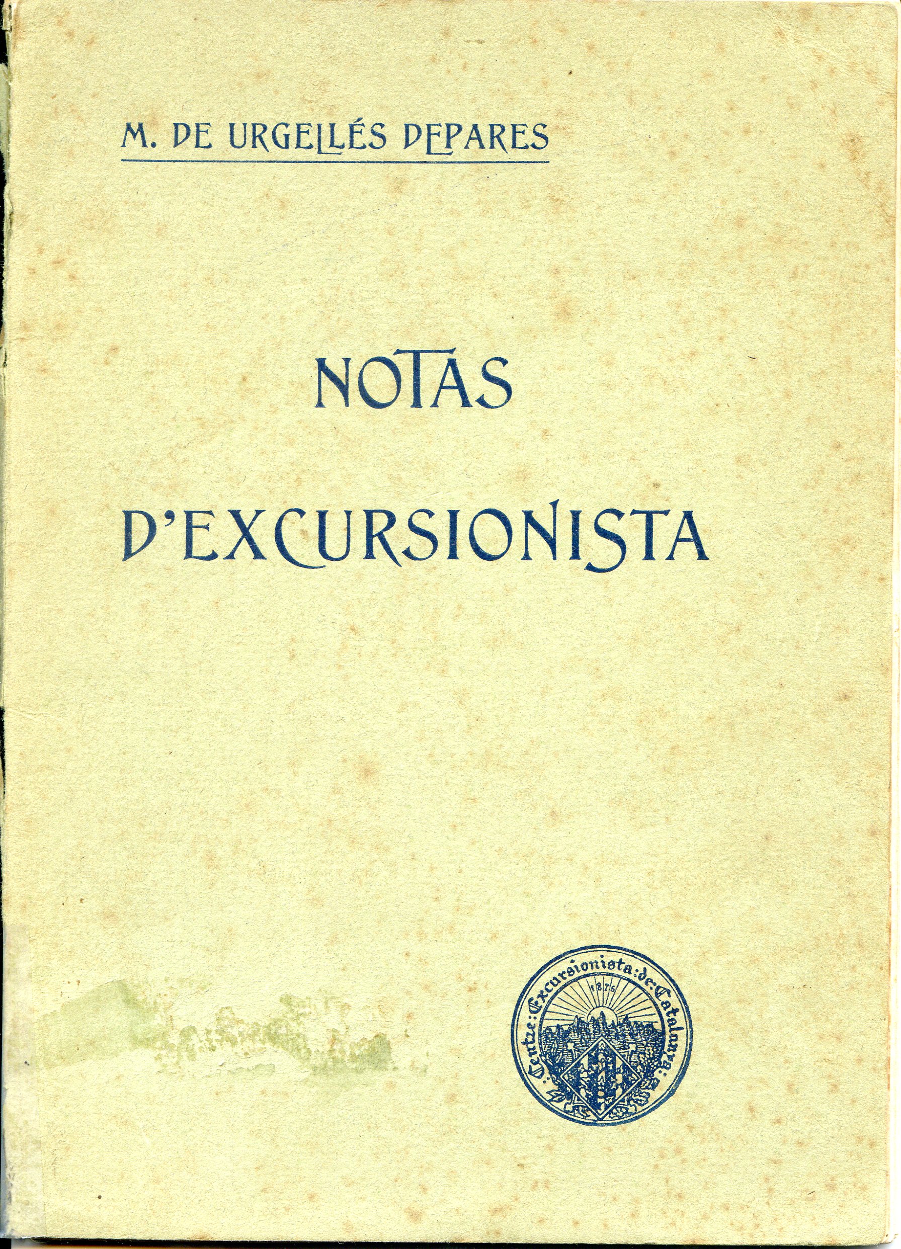 Notas d'excursionista - Portada