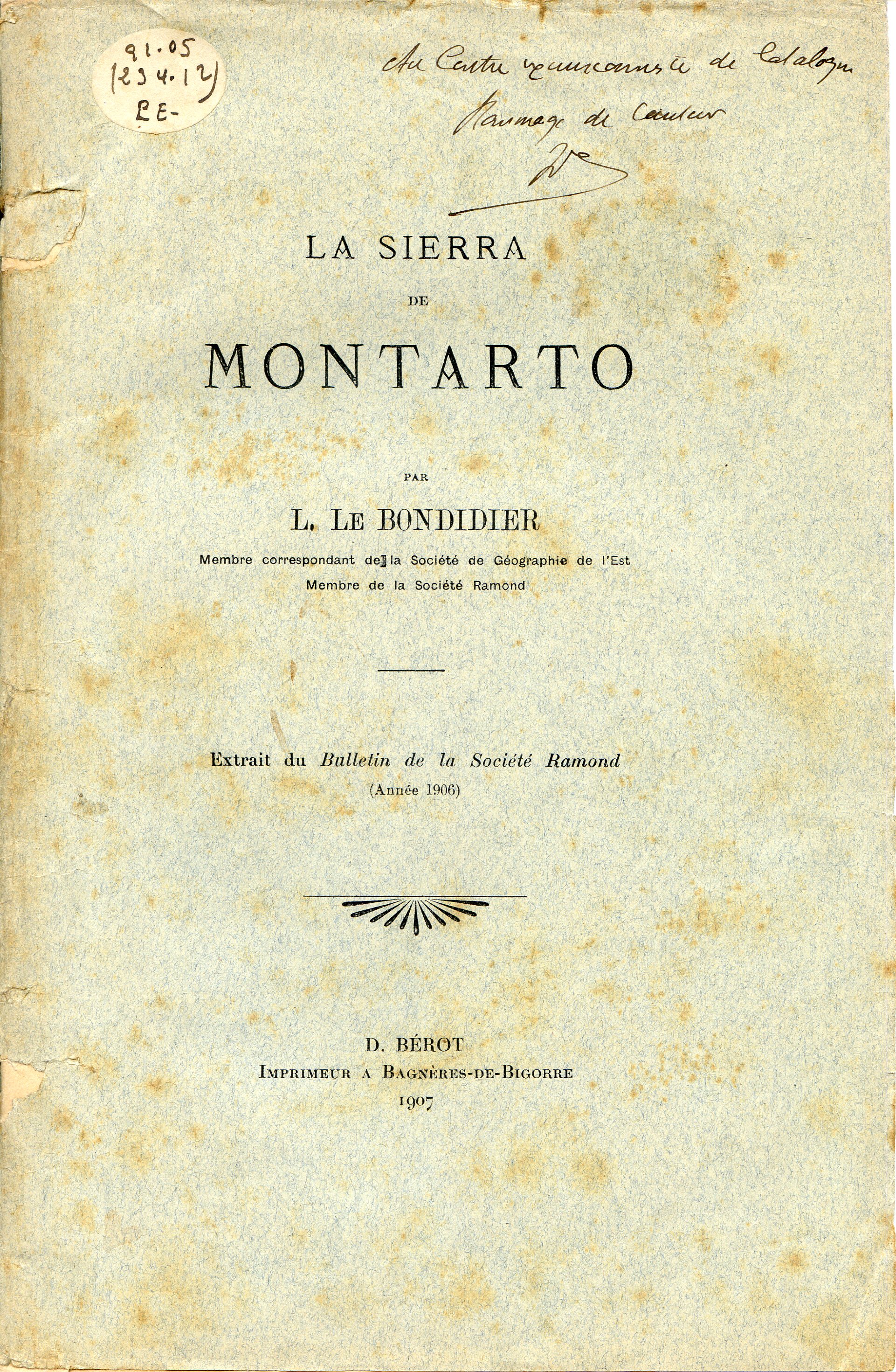 Sierra de Montarto, La - Portada