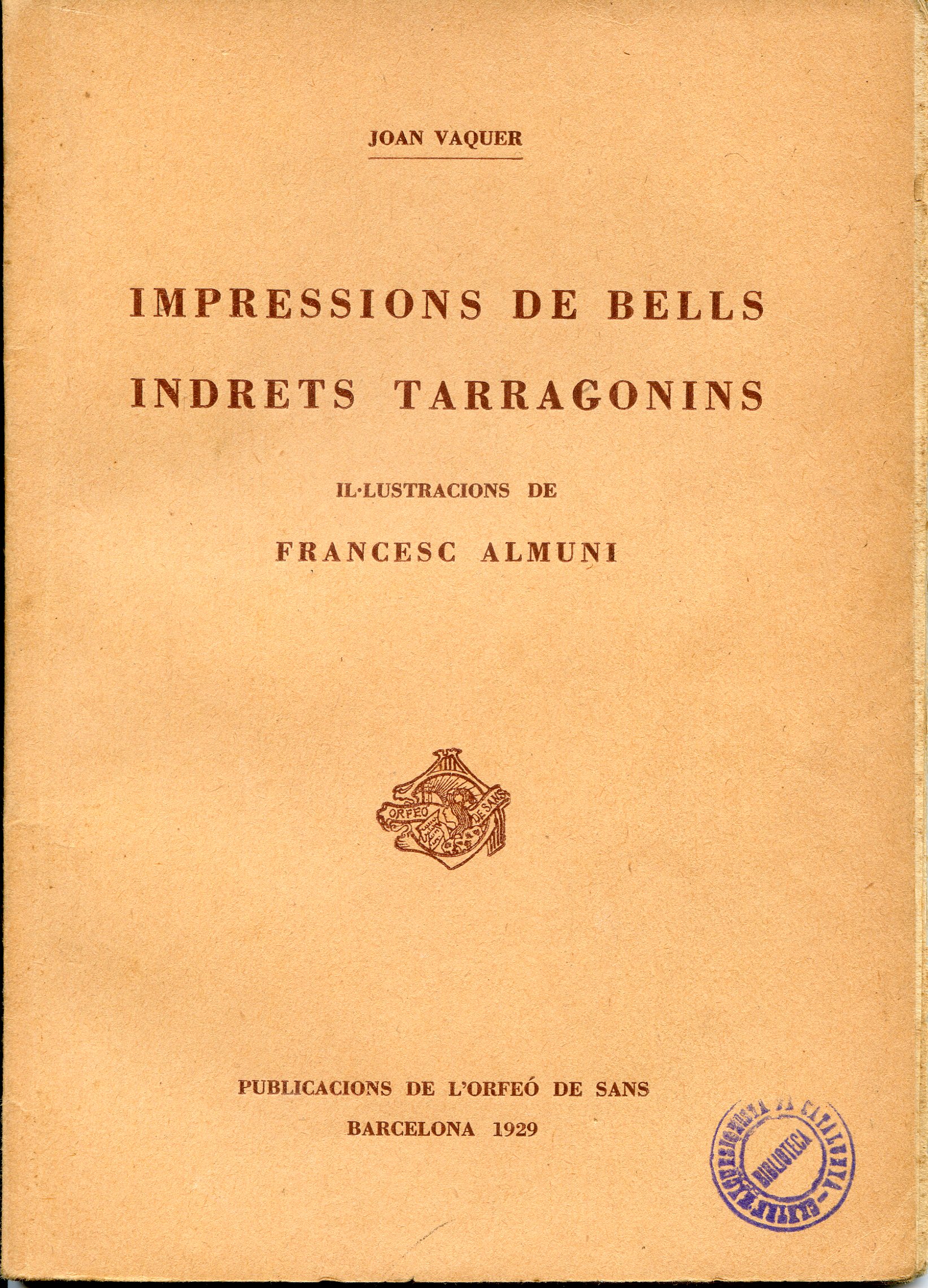 Impressions de bells indrets tarragonins - Portada