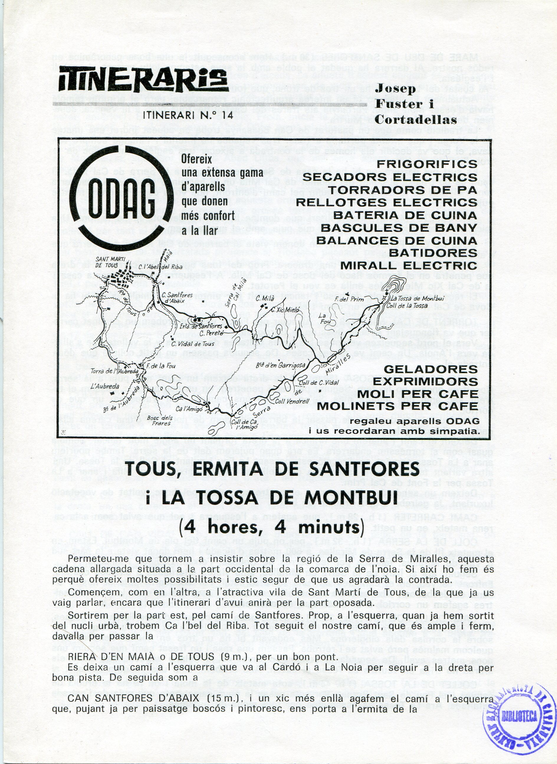 Itineraris - Portada