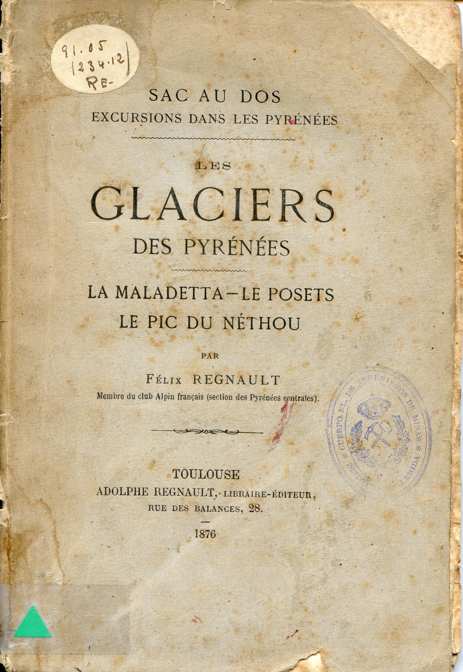 Sac au dos excursions dans les Pyrénées : Les glaciers des Pyrénées : La Maladetta - Le Posets : Le Pic de Néthou - Portada