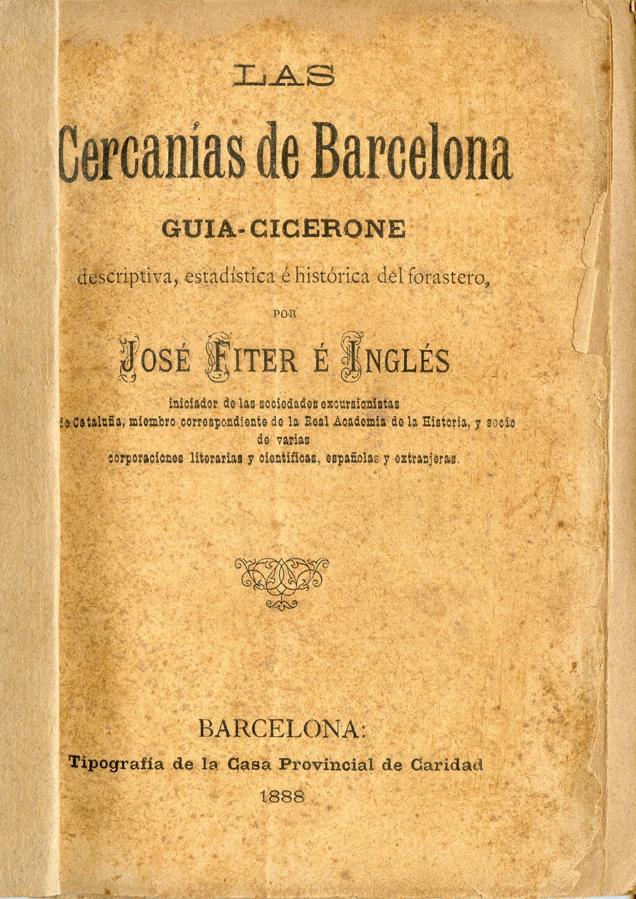 Cercanías de Barcelona, Las : Guia-Cicerone descriptiva, estadística é histórica del forastero - Portada