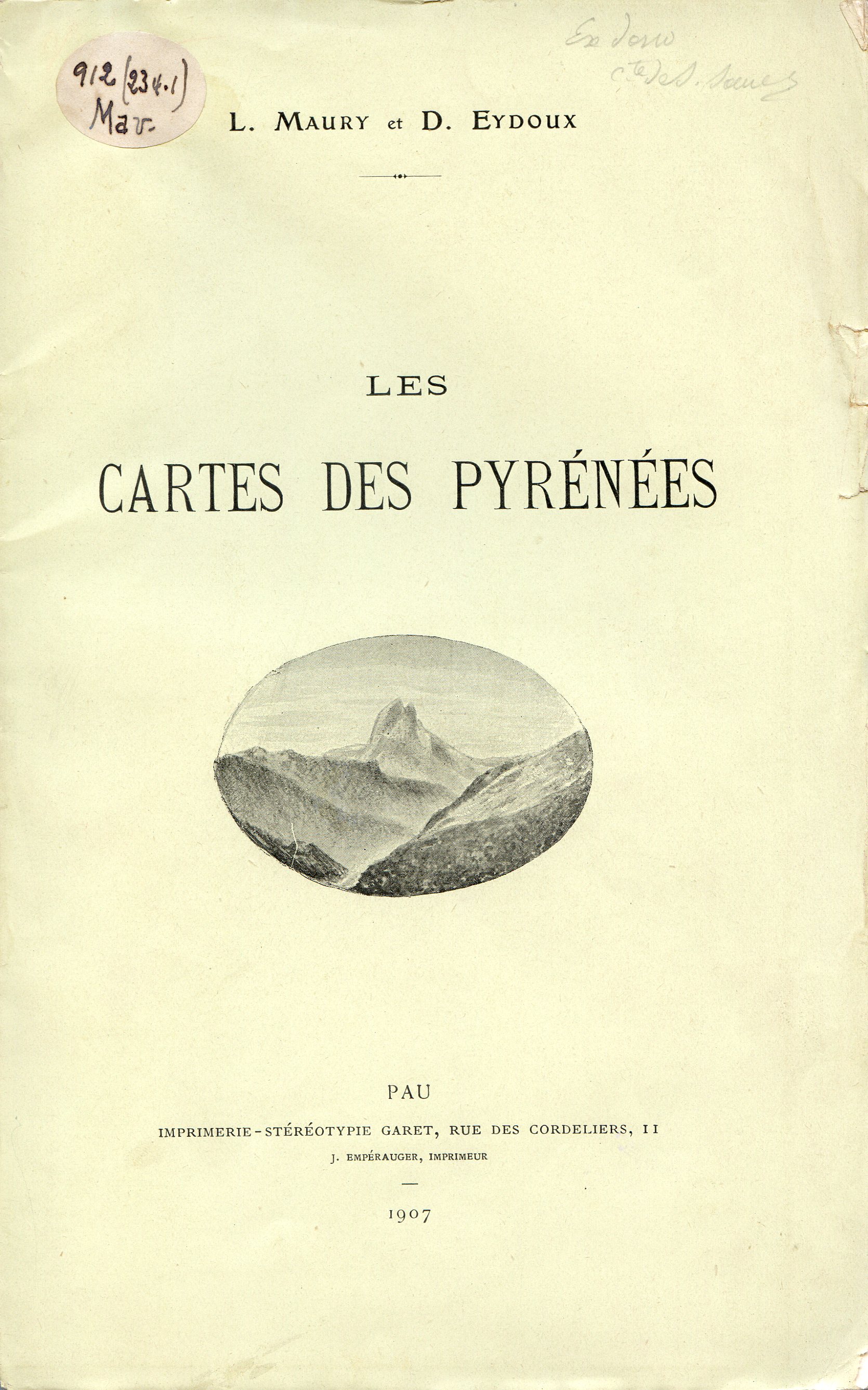 Cartes des Pyrénées, Les - Portada