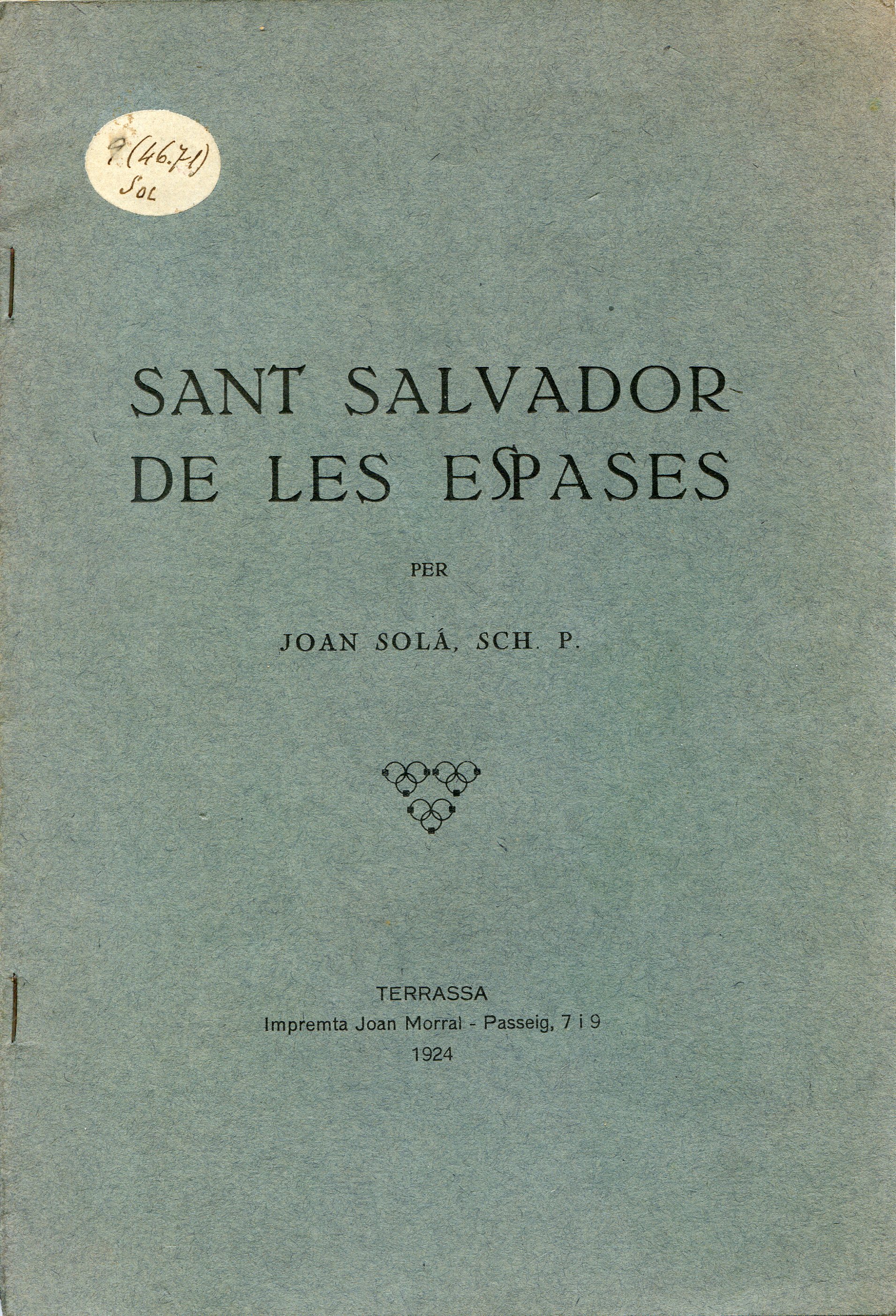 Sant Salvador de les Espases - Portada