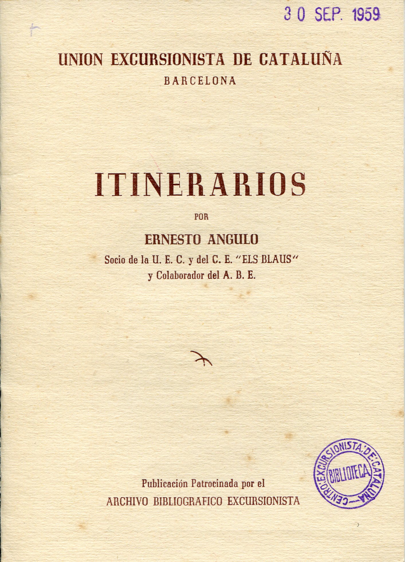Itinerarios - Portada