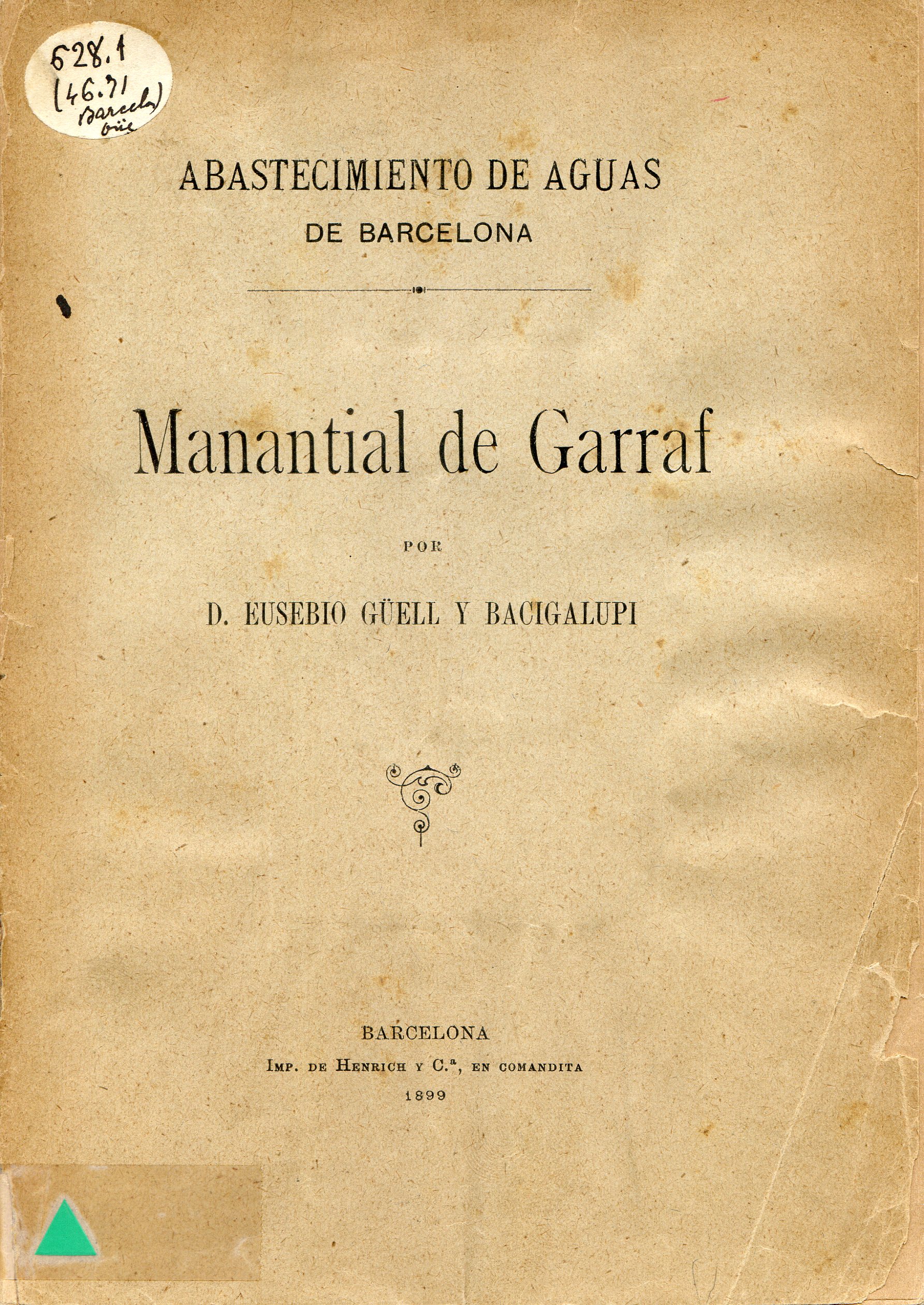 Manantial del de Garraf - Portada