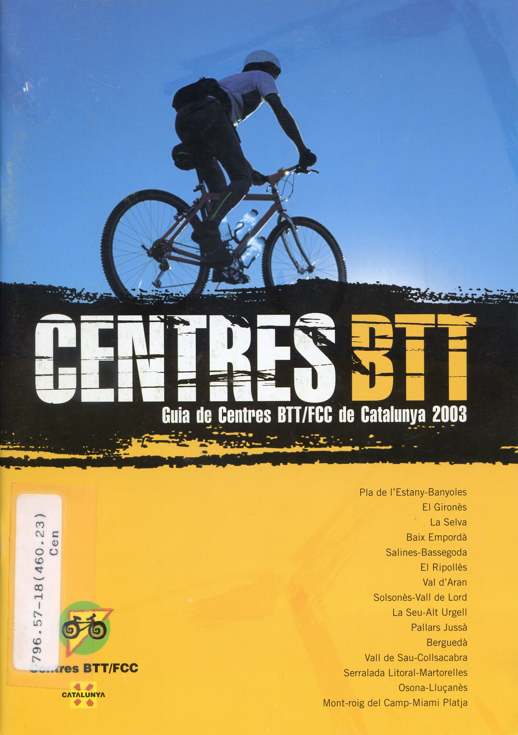 Centres BTT : Guia de Centres BTT/FCC de Catalunya 2003 - Portada