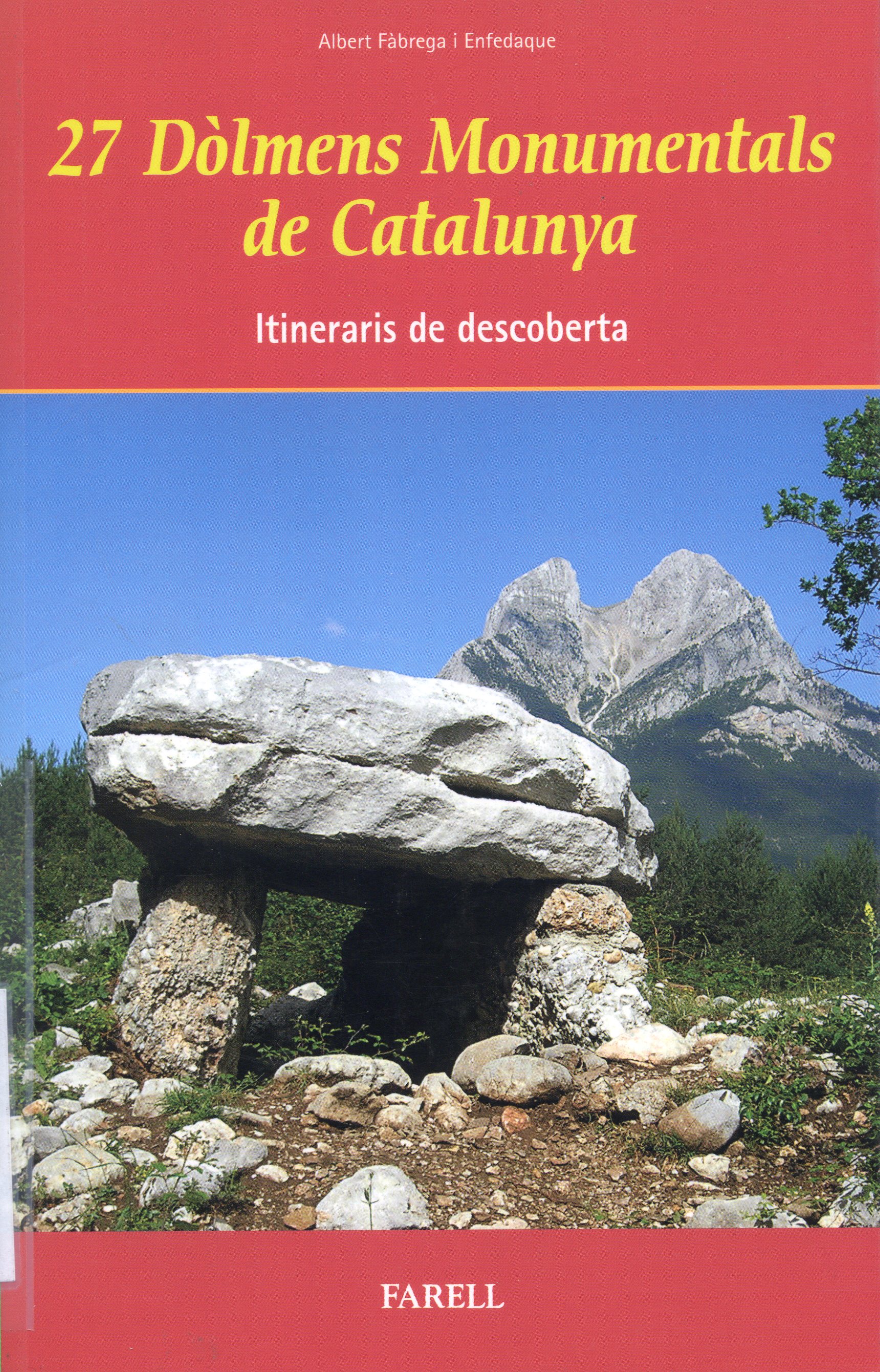 27 Dòlmens Monumentals de Catalunya : Itineraris de descoberta - Portada
