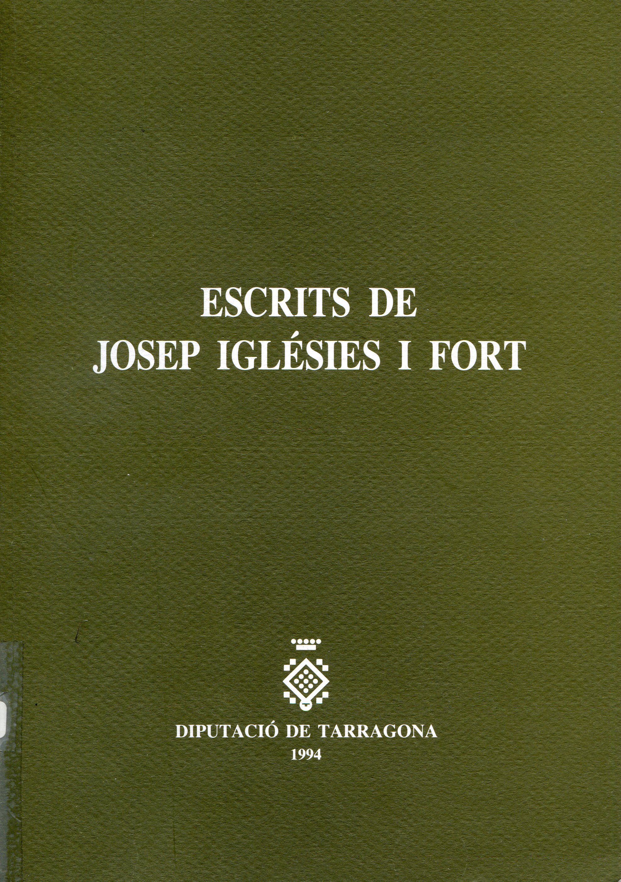 Escrits de Josep Iglésie i Fort - Portada