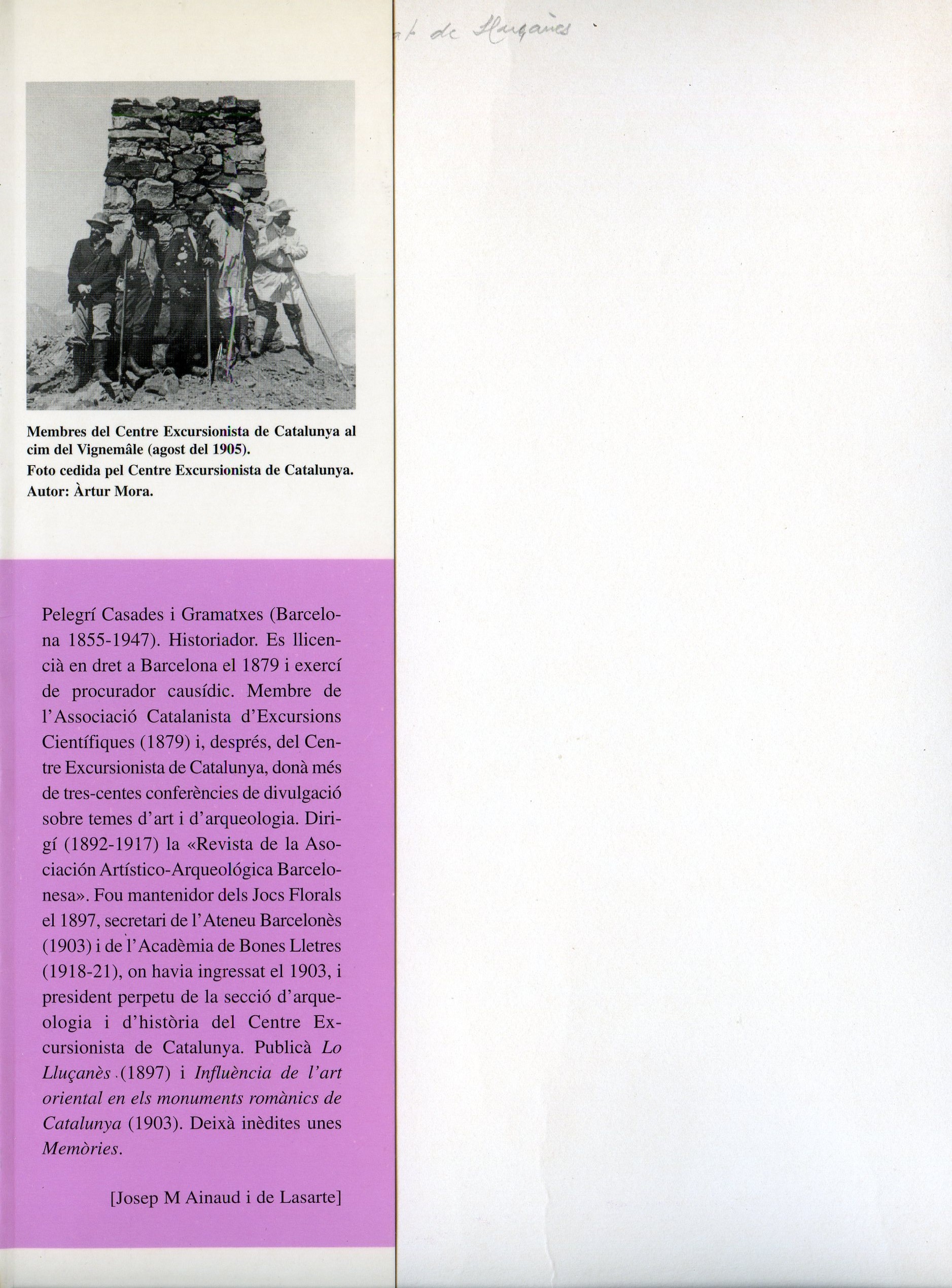 Lluçanès, Lo : Excursions a dita comarca - Portada