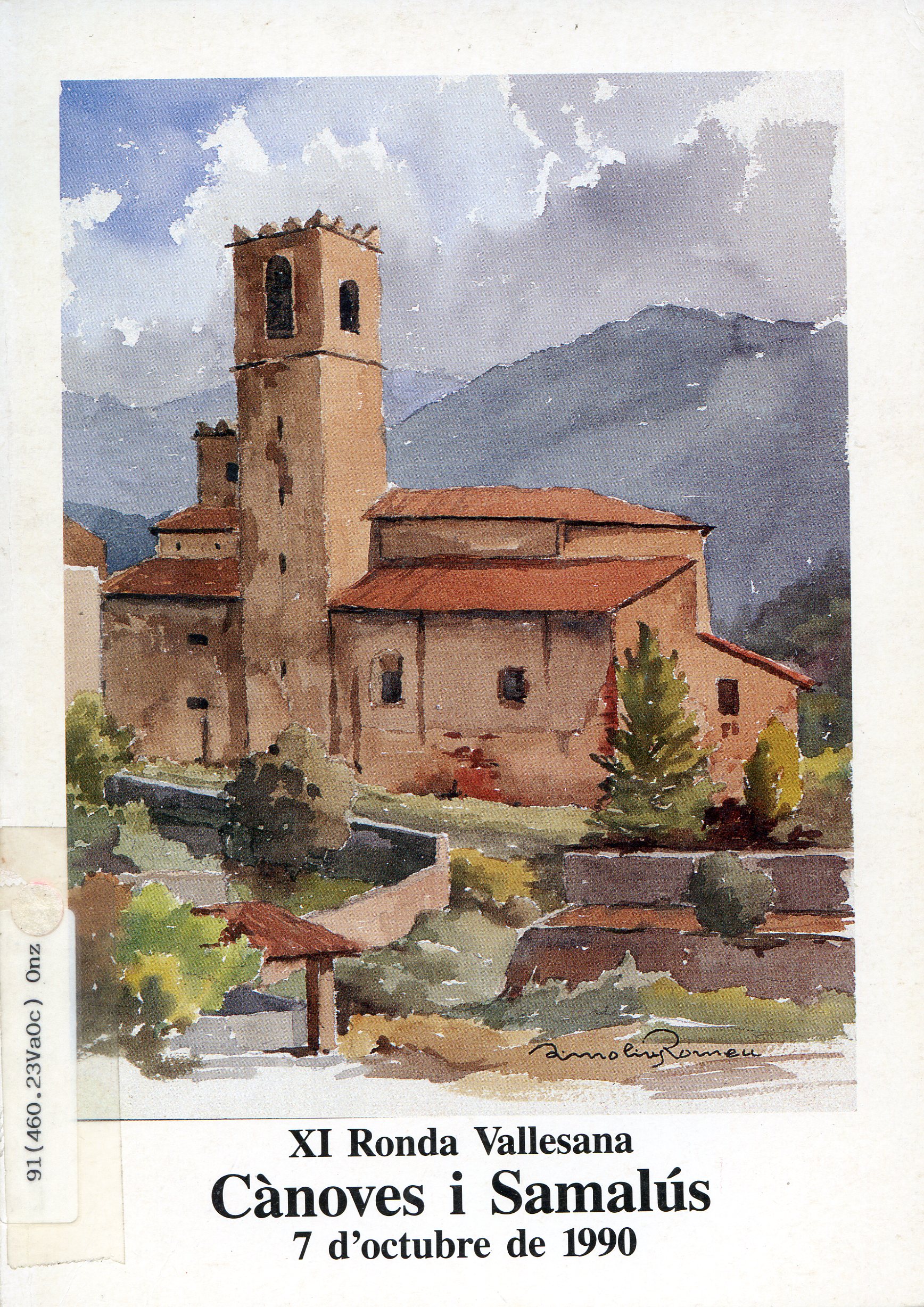 XI Ronda Vallesana : Cànovas i Samalús : 7 d'octubre de 1990 - Portada