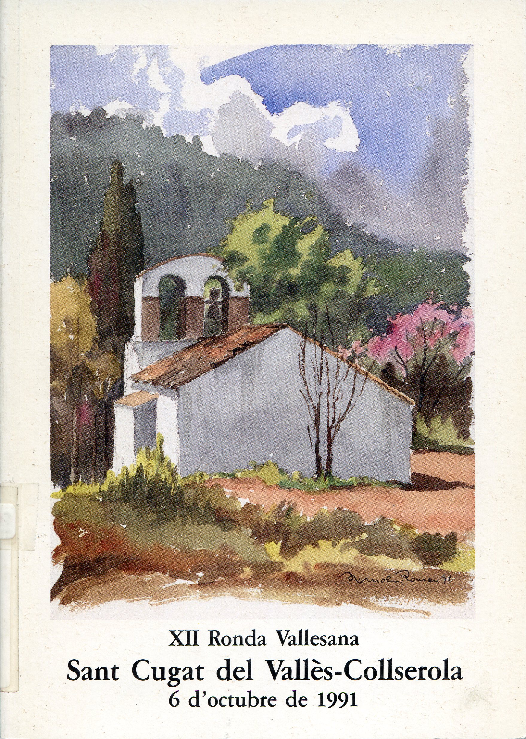 XII Ronda Vallesana : Sant Cugat del Vallès-Collserola : 6 d'octubre de 1991 - Portada