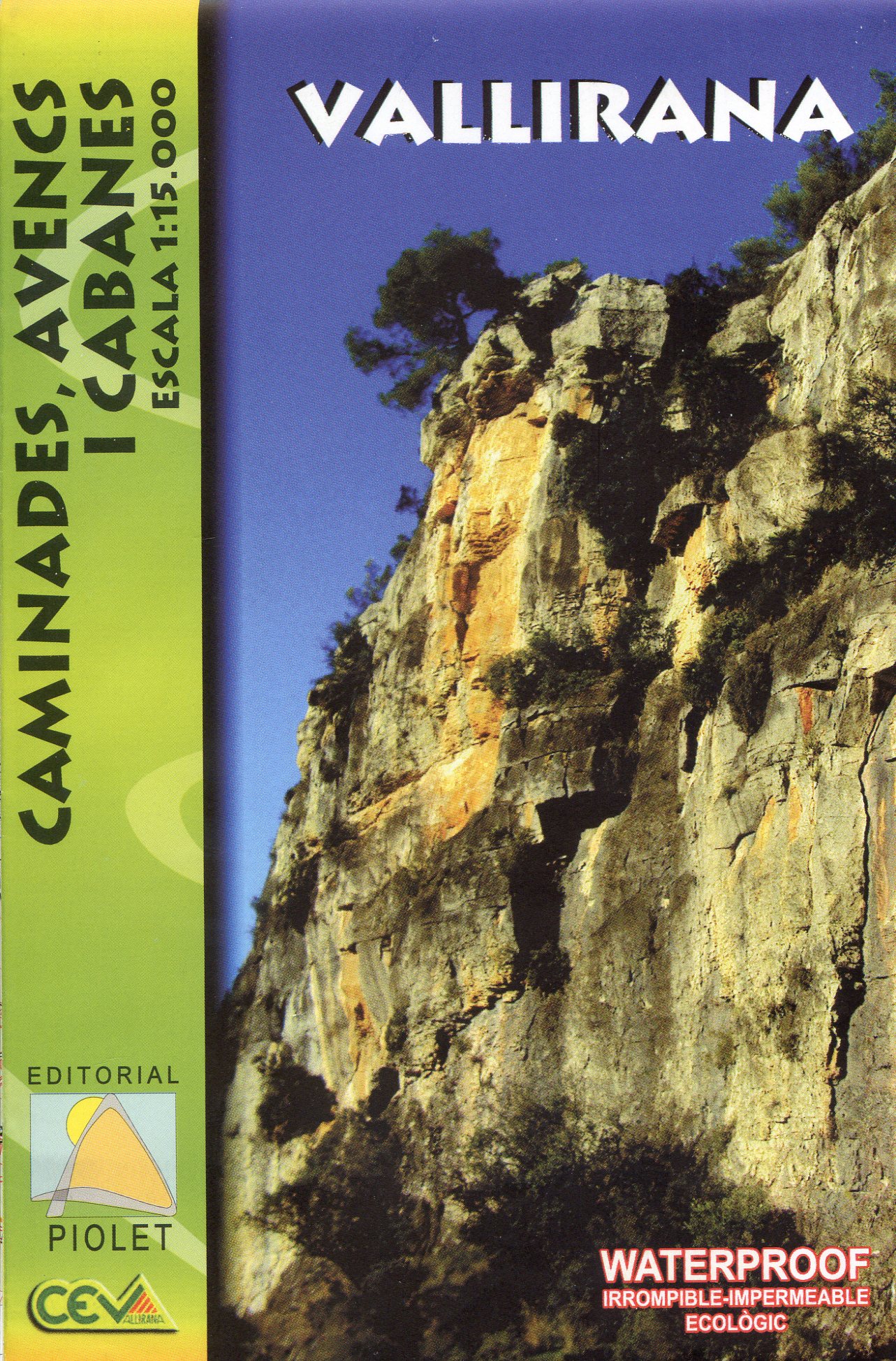 Vallirana : Caminades, avencs i cabanes : Escala 1:15.000 - Portada