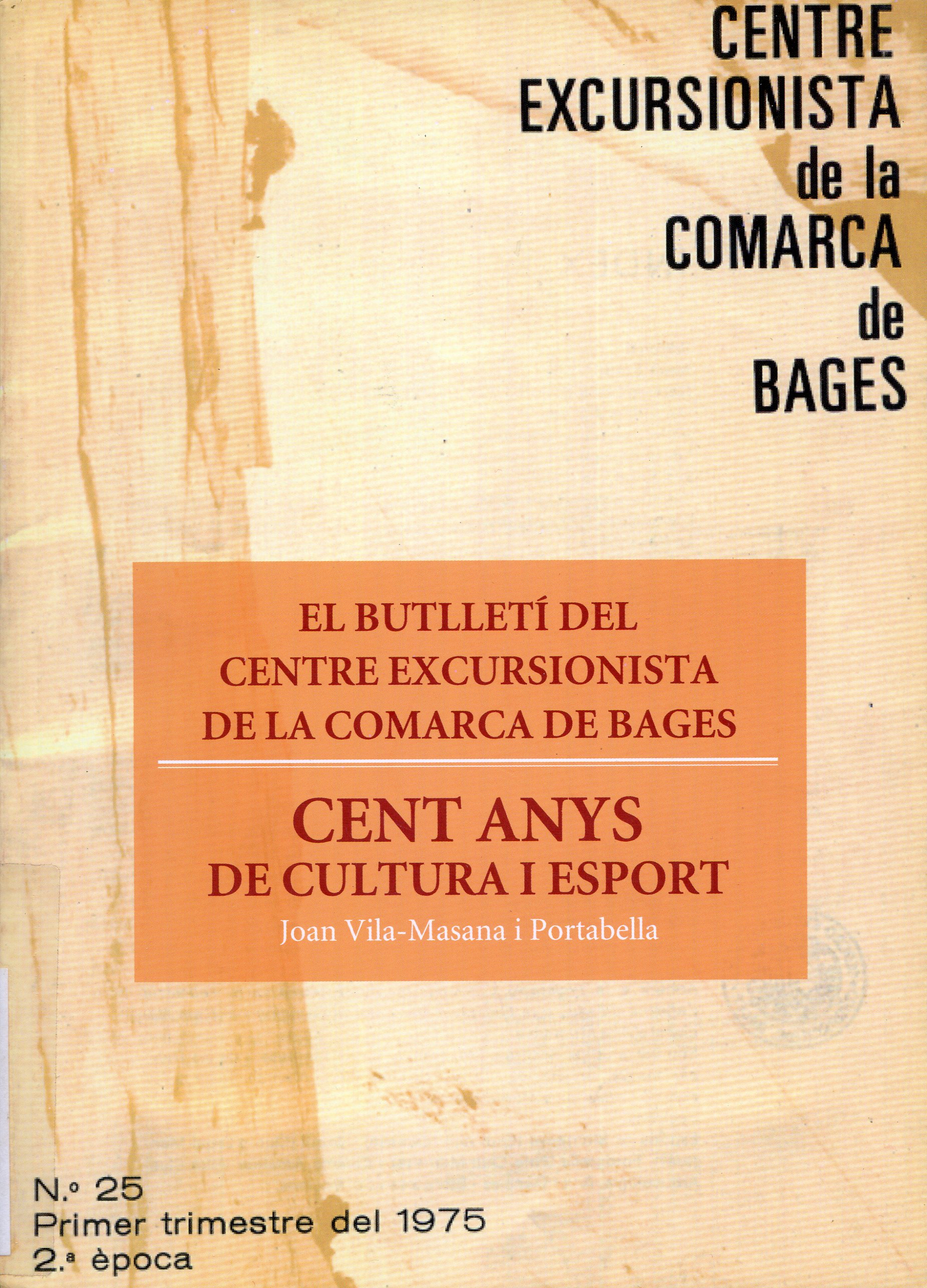 Butlletí del Centre Excursionista de la comarca de Bages, El : Cent anys de cultura i esport - Portada