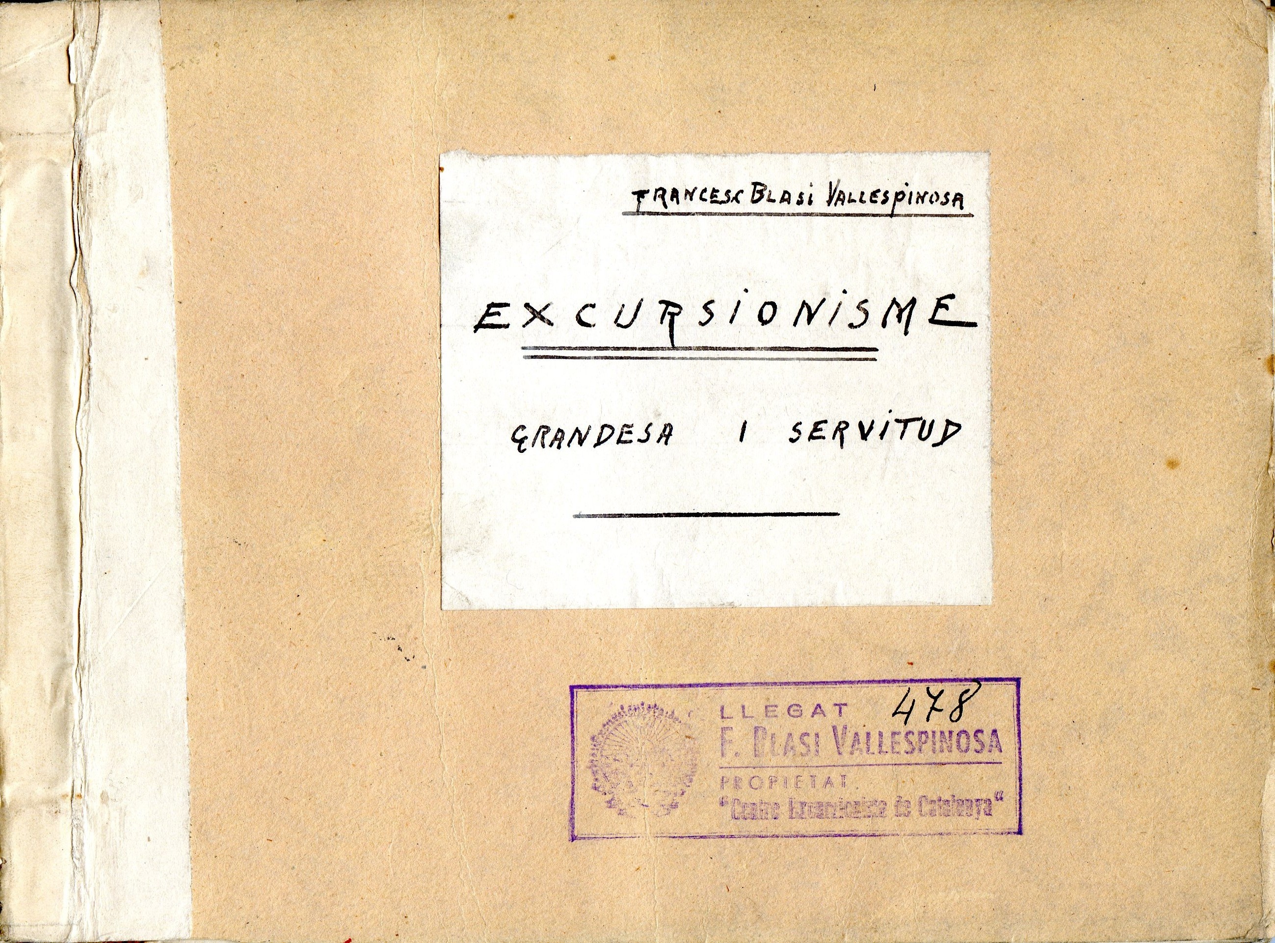 Excursionisme : Grandesa i servitud - Portada