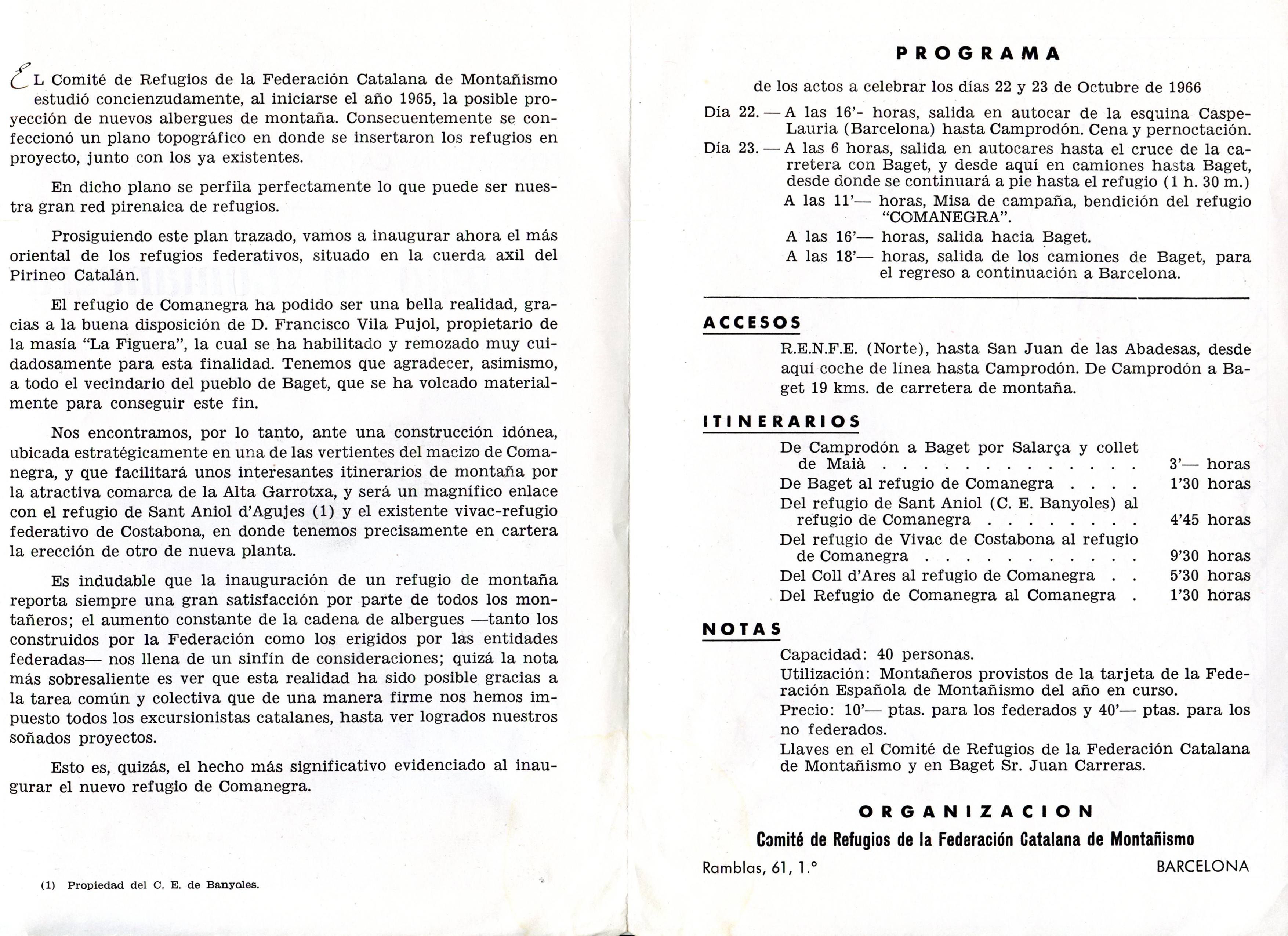 Refugio de "Comanegra" : Alta Garrotxa  882 metros  Pirineo Catalán - Miniatura 2