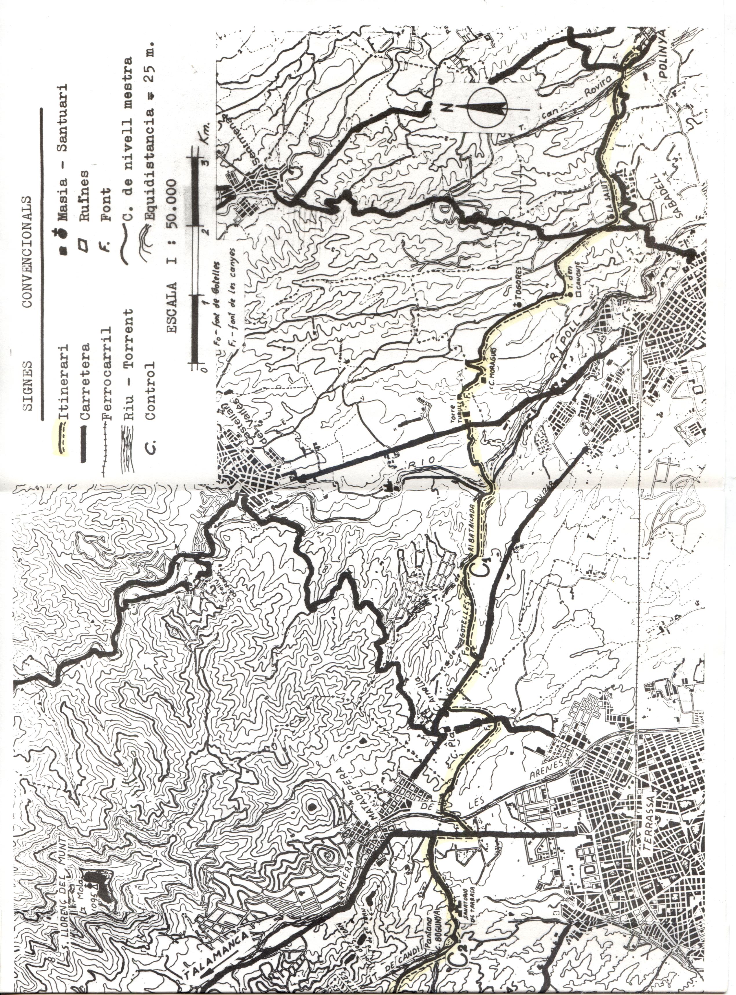 Marxa Polinyà - Montserrat : Mapa : Organitza Grup Excursionista Polinyà - Miniatura 2