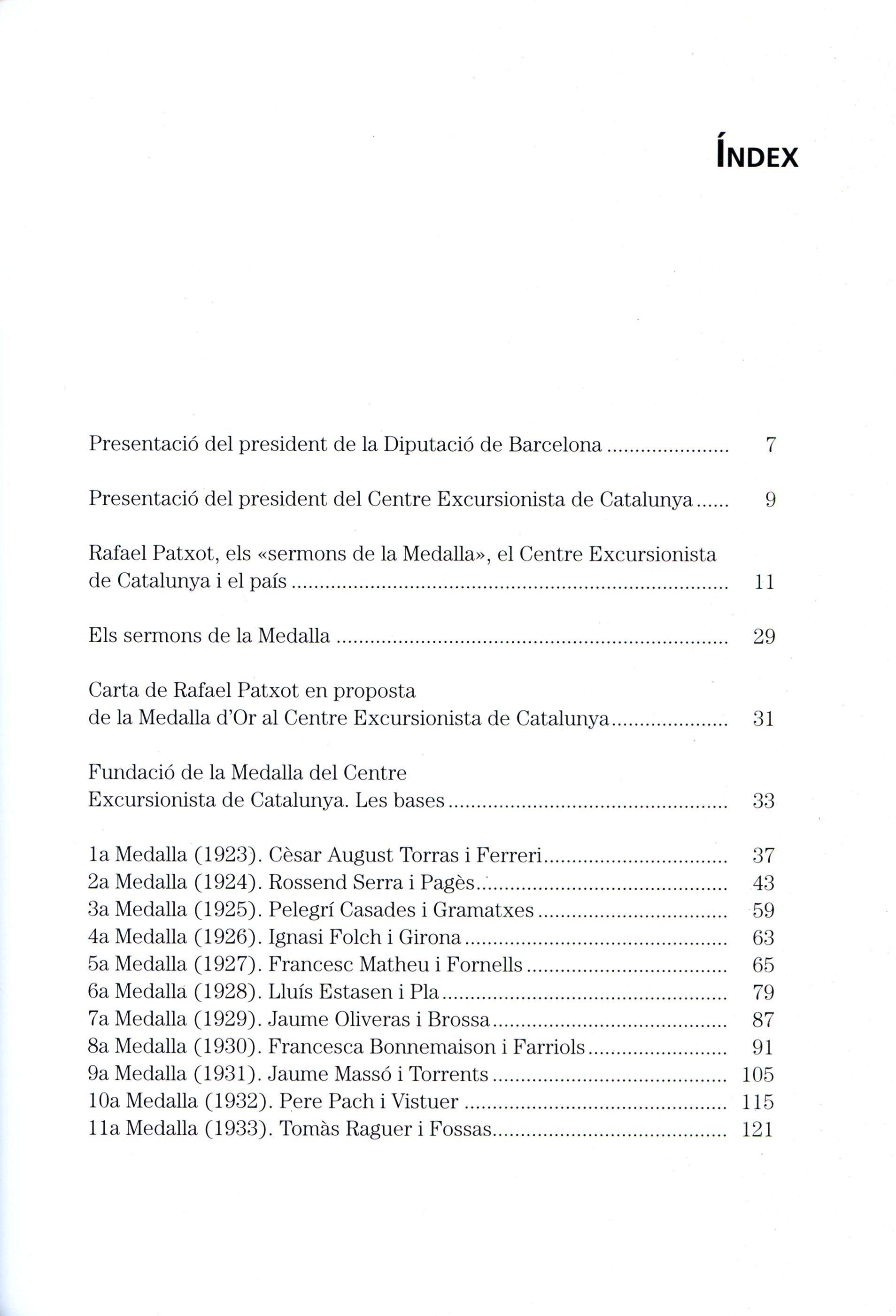 Sermons de la Medalla, Els : Rafael Patxot i la Medalla d'Or del Centre Excursionista de Catalunya (1923-1935) - Miniatura 2